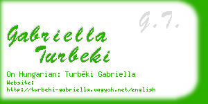gabriella turbeki business card