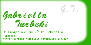 gabriella turbeki business card